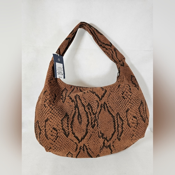 Universal Thread  Cognac Snake Tote NWT - Picture 5 of 7